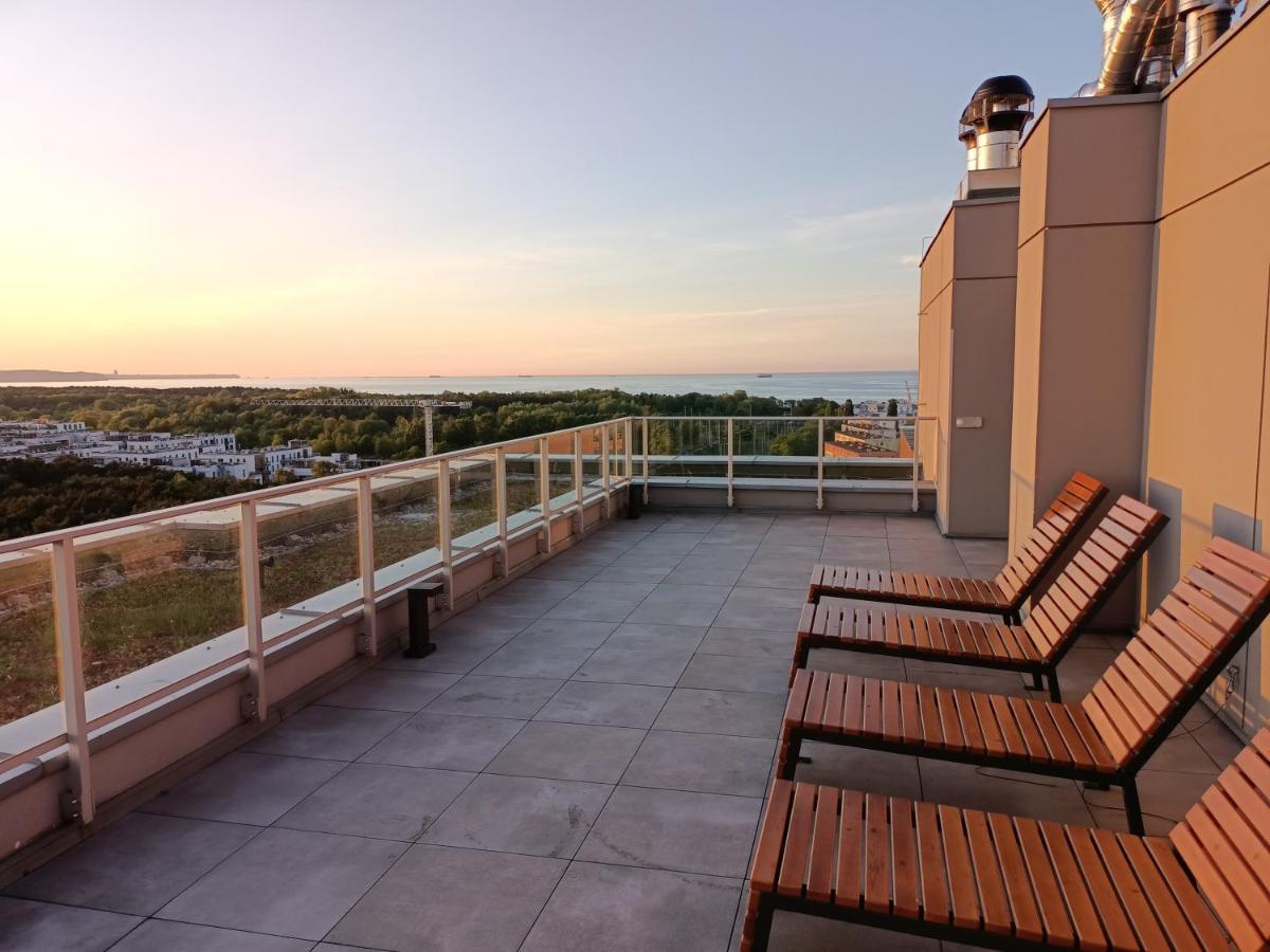 Nowoczesny Apartament Z Widokiem Na Morze Daire Gdansk Dış mekan fotoğraf